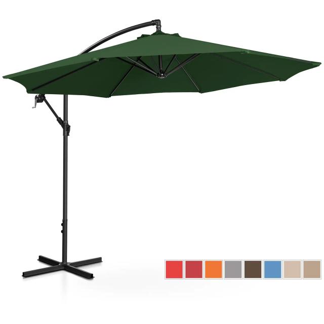 Umbrelă de grădină - verde - rotundă - Ø 300 cm - înclinabilă on Productcaster.