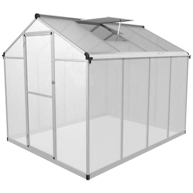 Greenhouse - 242 x 178 x {{netto_înălțime}} cm - policarbonat + aluminiu on Productcaster.