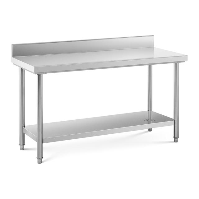 Masa de lucru din oțel inoxidabil - 150 x 60 cm - upstand - 159 kg capacitate - Royal Catering on Productcaster.