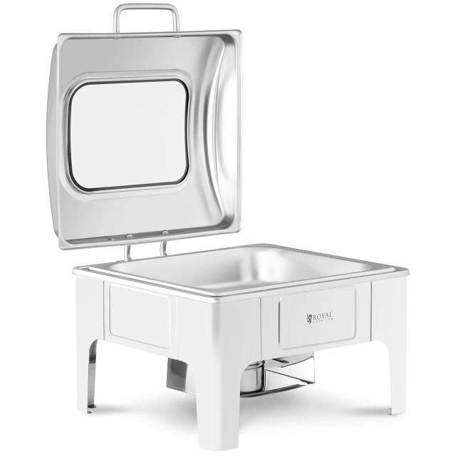 Chafing Dish - GN 2/3 - Royal Catering - 5.3 L - {{număr_de_celule_de_combustibil_fuel_câteva_celule_de_combustibil_643}} cu mâner - fereastră de  on Productcaster.