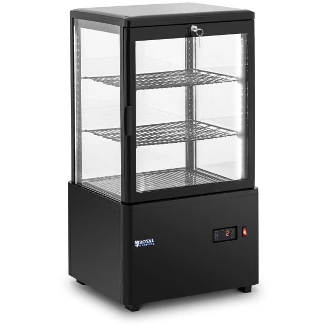 Vitrina frigorifica - 58 L - Royal Catering - 3 niveluri - negru - cu închidere on Productcaster.