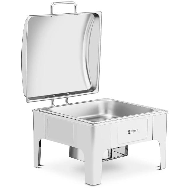 Chafing Dish - GN 2/3 - Royal Catering - 5.3 L - {{număr_de_celule_de_combustibil_643}}} cu mâner - capac bombat on Productcaster.