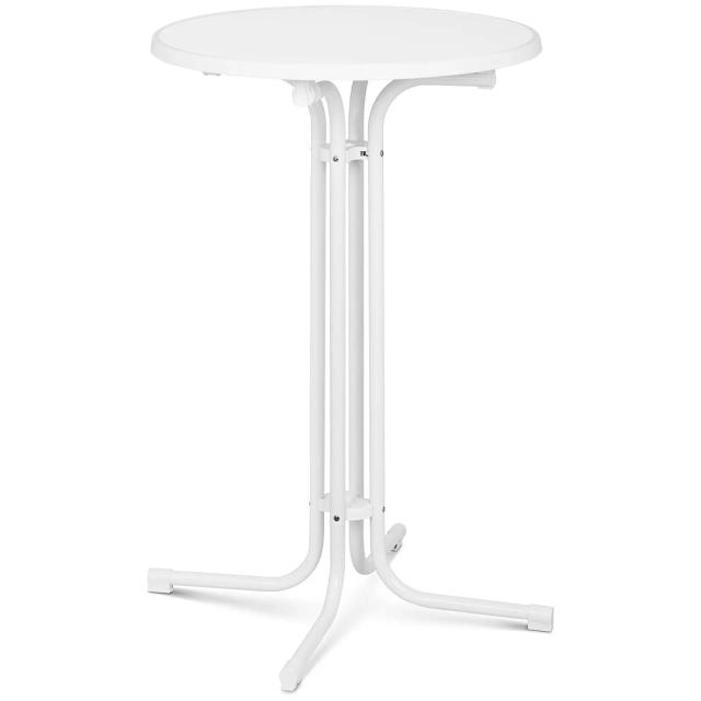 Masă de bar High Top - Ø 70 cm - pliabilă - alb on Productcaster.