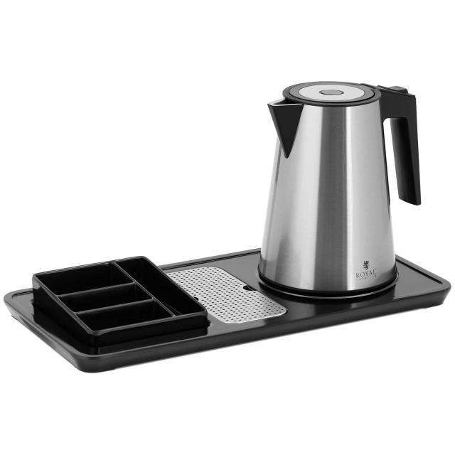 Ceainic - Stație de cafea și ceai - 1,2 L - 1800 W - argintiu - Royal Catering on Productcaster.