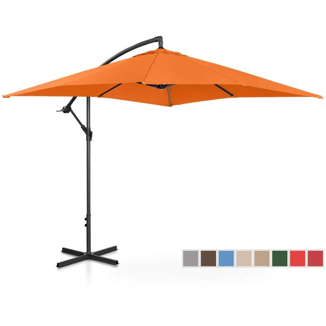 Umbrelă de grădină - portocalie - pătrată - 250 x 250 cm - înclinabilă on Productcaster.