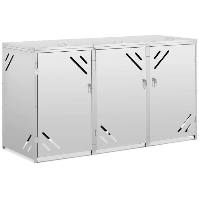 Cutie de depozitare Bin Box - 3 x 240 L - fante de aer diagonale on Productcaster.