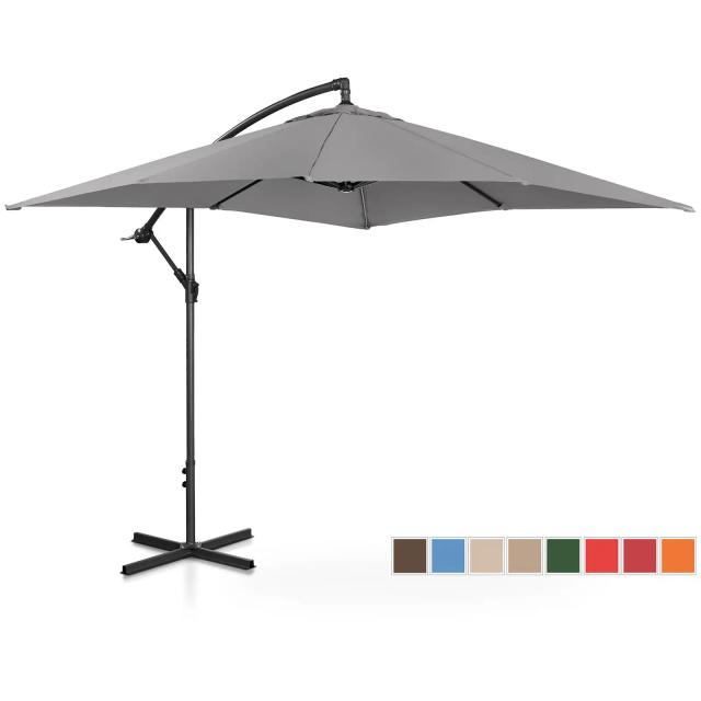 Umbrelă de grădină - gri închis - pătrată - 250 x 250 cm - înclinabilă on Productcaster.