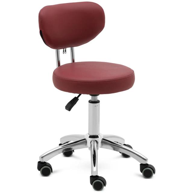 Scaun rulant cu spătar - 46 - 60 cm - 150 kg - burgundy on Productcaster.