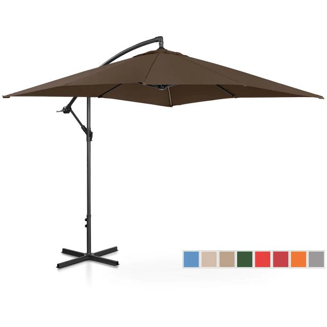 Umbrelă de grădină - maro - pătrată - 250 x 250 cm - înclinabilă on Productcaster.