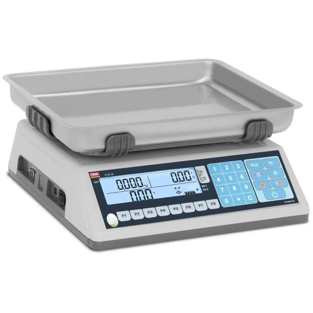 Cântar de calcul al prețului - calibrat - 15 kg / 5 g - LCD dublu on Productcaster.