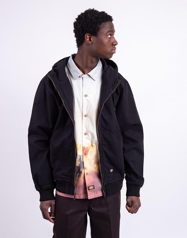 Dickies Duck Canvas Hooded Unlined Jacket STONE WASHED BLACK L on Productcaster.