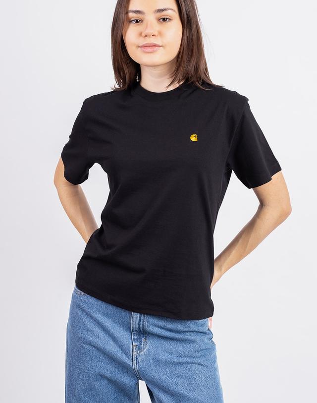 Carhartt WIP W' S/S Chase T-Shirt Black/Gold S on Productcaster.
