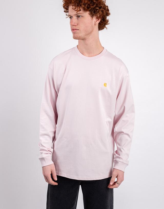 Carhartt WIP L/S Chase T-Shirt Air Pink/Gold M on Productcaster.
