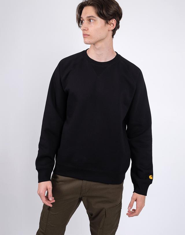 Carhartt WIP Chase Sweat Black/Gold L on Productcaster.