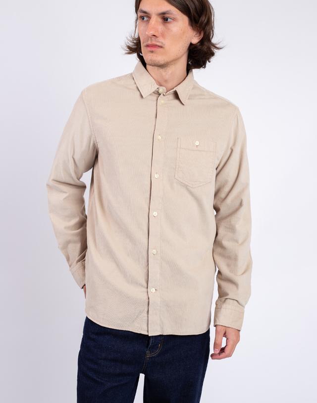 Knowledge Cotton Regular Fit Corduroy Shirt 1228 Light feather gray XL on Productcaster.