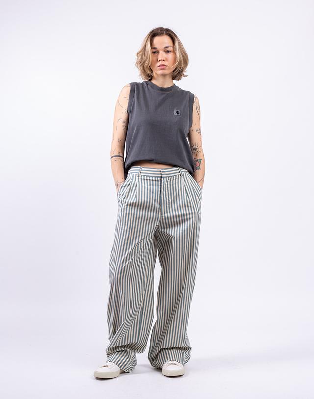 Yerse Poplin Wide-Leg Trousers GREEN M on Productcaster.