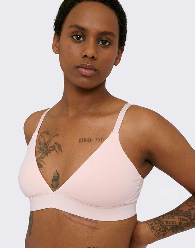 Organic Basics Organic Cotton Triangle Bra Rose Pink M on Productcaster.