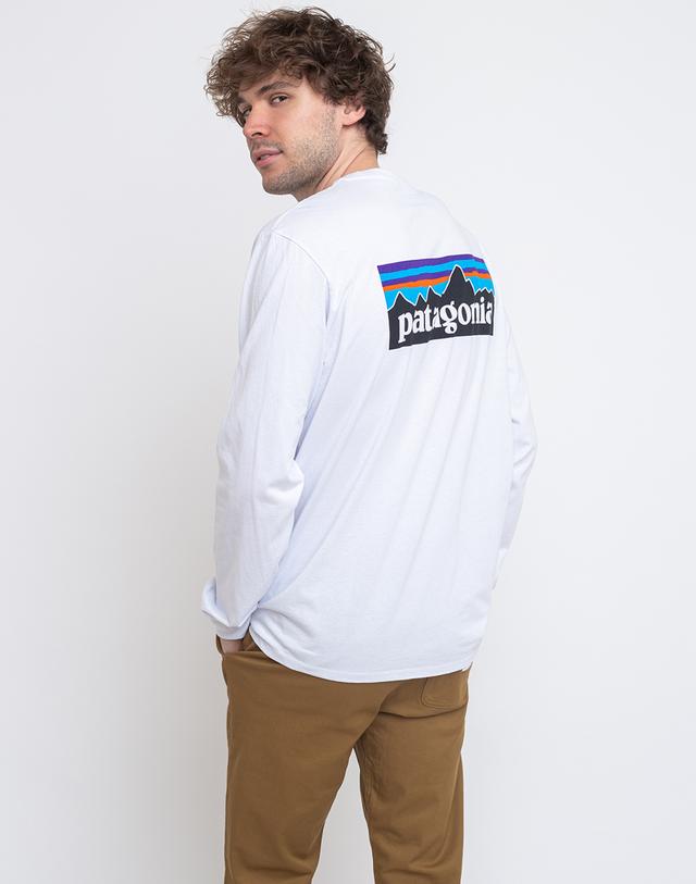 Tričko Patagonia M's L/S P-6 Logo Responsibili-Tee White on Productcaster.