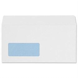 5 Star Office Envelopes Wallet Peel and Seal Window White DL 100gsm Pack of 500 on Productcaster.