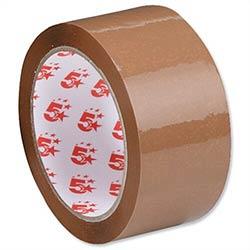 5 Star Polypropylene Packing Tape 48mm x 66m Buff 6 Pack on Productcaster.