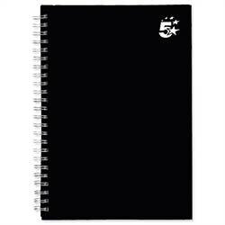 5 Star A5 Wirebound Notebook Hard Cover Black Pack 5 on Productcaster.