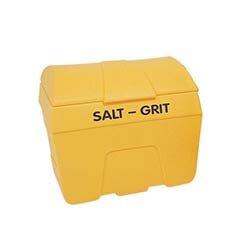 200L Heavy duty Plastic Salt & Grit Bin Without Hopper Feed Yellow on Productcaster.