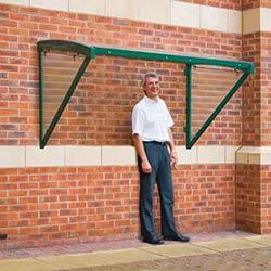 Green Framed Wall Mounted Smoking Shelter on Productcaster.