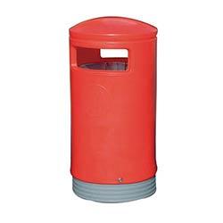 Outdoor Hooded Top Bin Red 75L on Productcaster.