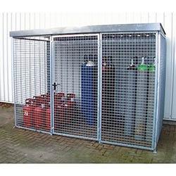 Gas Cylinder Storage Cage Without Roof HxWxLmm 2060x1500x2100 on Productcaster.