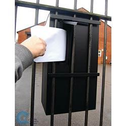 Large Steel Gate & Railing Post Box Black on Productcaster.