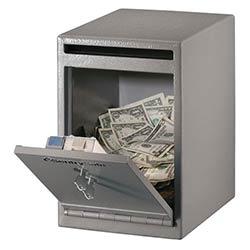 Under Counter Deposit Safe 11L Capacity Grey Two Key Lock on Productcaster.