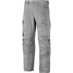 Snickers 6801 Service Trousers Knee Guard Grey Waist 39 Inches Inside leg 28 Inches Size 212 on Productcaster.