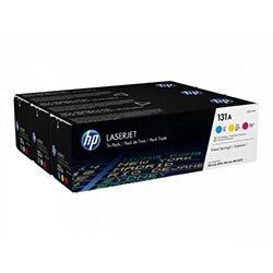 HP 131A - 3-pack - yellow, cyan, magenta - original - LaserJet - toner cartridge (U0SL1AM) - for LaserJet Pro 200 M251n, 200 M251nw, 200 M276nw, MFP  on Productcaster.