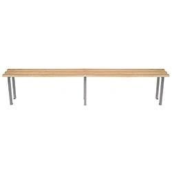 Classic Mezzo Bench 2000x325mm 3 Legs Silver on Productcaster.