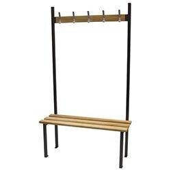 Classic Solo Bench 2000x390mm 10 Hooks 3 Uprights Black on Productcaster.