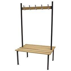 Classic Duo Bench 2000x745mm 20 Hooks 3 Uprights Black on Productcaster.