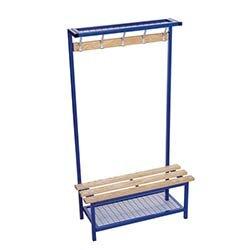 Evolve Solo Bench With Mesh Top Shelf 1000x400mm 5 Hooks 2 Uprights Silver on Productcaster.