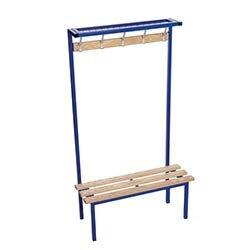 Evolve Solo Bench With Mesh Top Shelf 3000x400mm 14 Hooks 3 Uprights Blue on Productcaster.