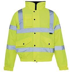 Hi Vis Bomber Jacket Yellow Large on Productcaster.