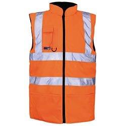 Hi Vis Reversable Body Warmer Fleece Lined 2Xlarge Orange on Productcaster.