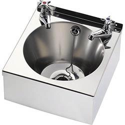 Franke Sissons Wash Basin With Waste Kit And Cross Head Basin Taps 340X345X185mm on Productcaster.