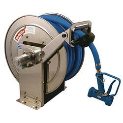 Spring Rewind Stainless Steel Hose Reel 20M 12.5mm - Reel Only, No Hose on Productcaster.