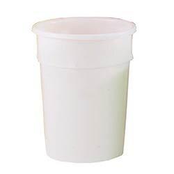 Cylindrical Food Grade Plastic Tapered Storage Container 114L Dia.590xH690mm Transparent White - Heavy Duty, Nestable, Hygienic Easy Clean Seamless  on Productcaster.