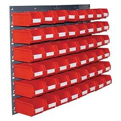 2 Tp10 Wall Mounted Panels C/W 48 Tc2 Red Bins on Productcaster.