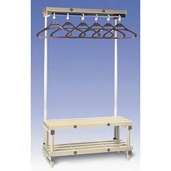 Cloakroom Unit With Hangers Cream 6 Hangers Length 1200mm on Productcaster.