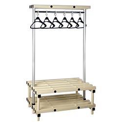 Cloakroom Unit With Hangers Cream 12 Hangers Length 1200mm on Productcaster.