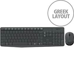 Logitech MK235, Standard, Wireless, RF Wireless, Black, Mouse Included - Greek on Productcaster.