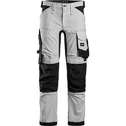 Snickers 6341 AllroundWork Stretch Trousers White - Black Size 108 (W38xL30inch) on Productcaster.