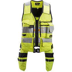 Snickers 4230 AllroundWork, High-Vis Tool Vest Class 1 High Visibility Yellow - Black Size: XL on Productcaster.