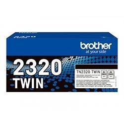 Brother TN2320 TWIN - 2-pack - High Yield - black - original - toner cartridge - for Brother DCP-L2500, L2520, L2560, HL-L2300, L2340, L2360, L2365,  on Productcaster.